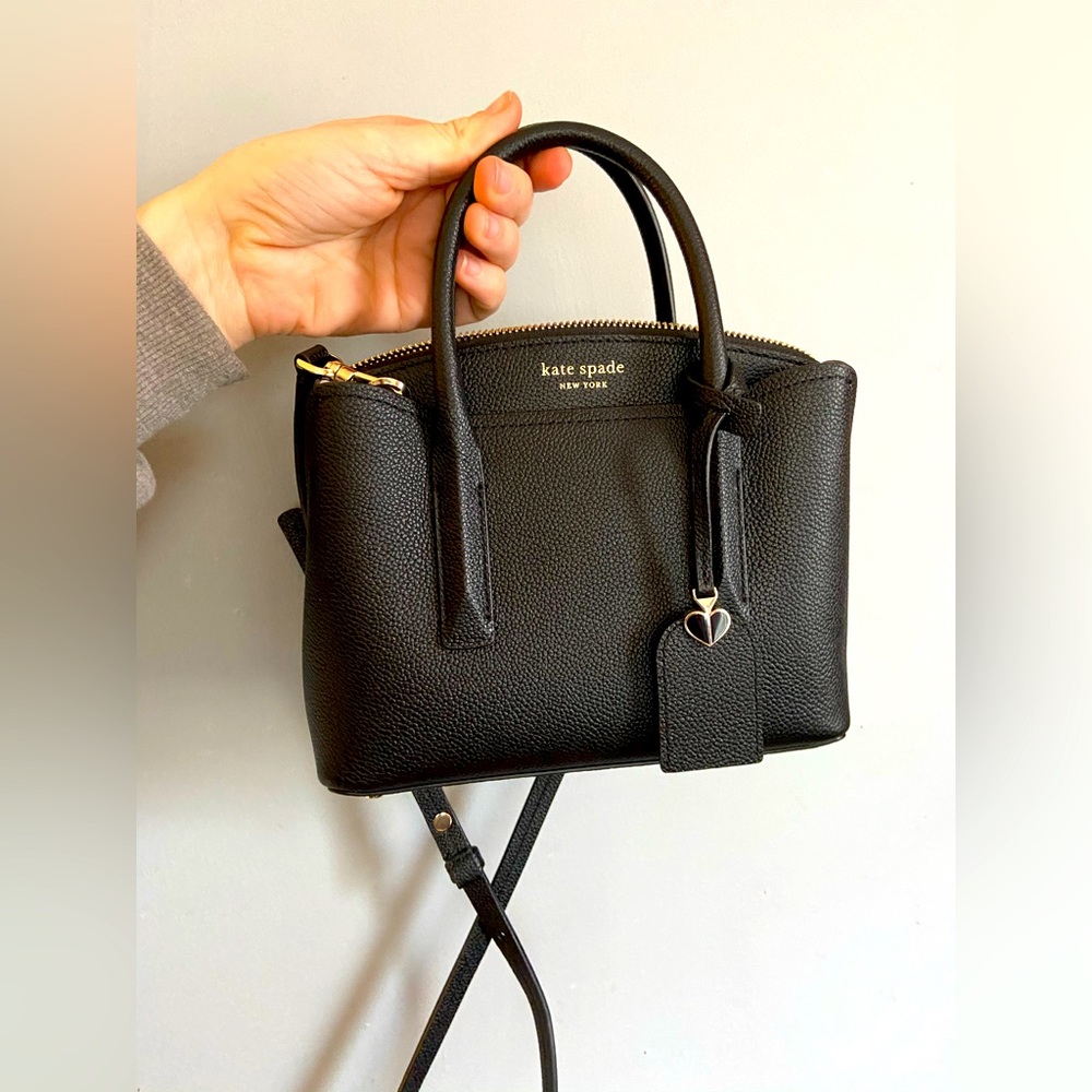 NWOT Kate Spade Black Leather Margoux Mini Purse